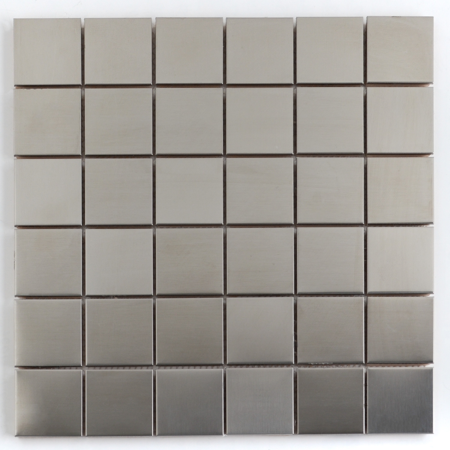 Mosaikfliesen Edelstahl Marica 48x48 Silber Gebürstet 1 Paket-BEN10207.1 Mosaikfliesen Edelstahl Marica 48x48 Silber Gebürstet 1 Paket-BEN10207.1