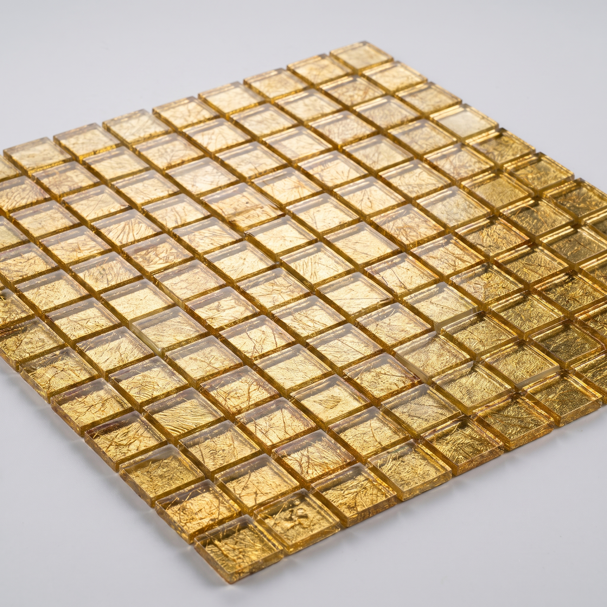 Glasmosaik Lille Gold Metalloptik 23×23x6 mm