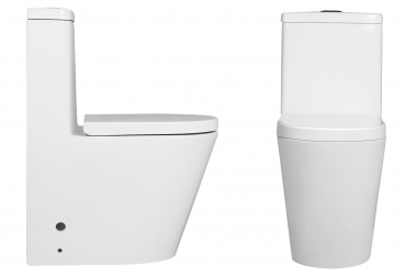 Stand-WC Spülrandlose Tiefspül Kombination Nano beschichtet mit Softclose Sitz