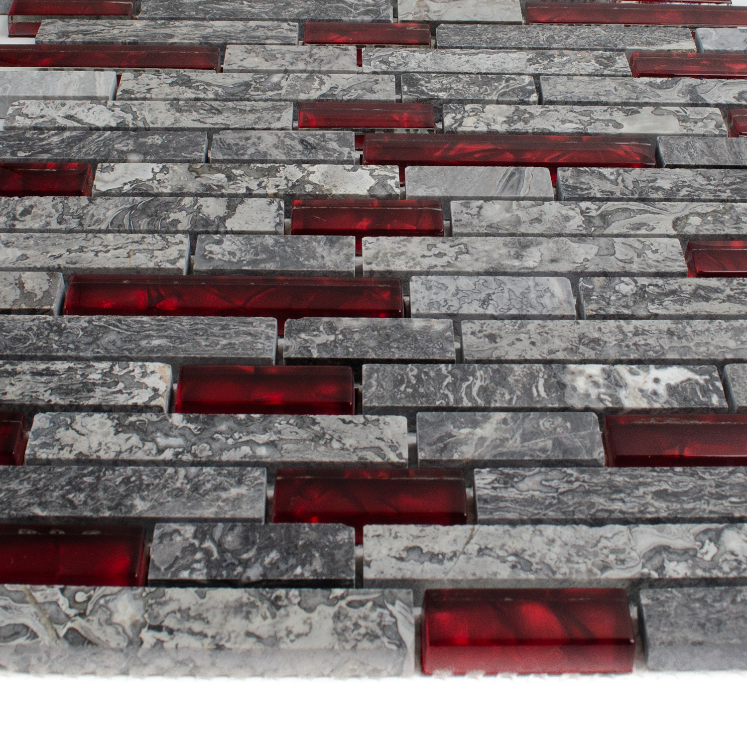 Glasmosaik Rot Natursteinmosaik Abigal-BEN10203 Glasmosaik Rot Natursteinmosaik Abigal-BEN10203