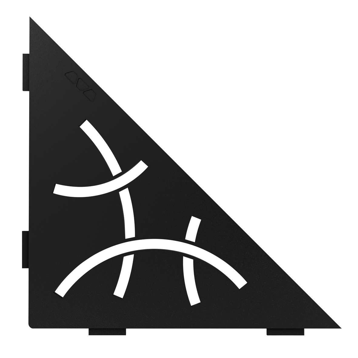 Wandablage für Nischen von Schlüter Dreieckige Eck-Wandablage Curve Graphitschwarz matt