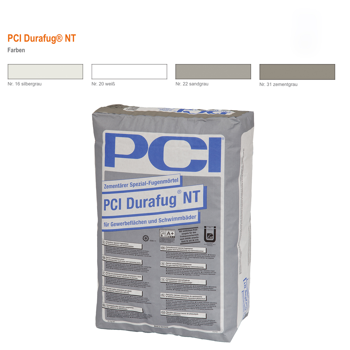 Flexfugenmörtel für Gewerbeflächen Schwimmbäder und für innen und außen PCI Durafug NT-BEN10182.3 Flexfugenmörtel für Gewerbeflächen Schwimmbäder und für innen und außen PCI Durafug NT-BEN10182.3