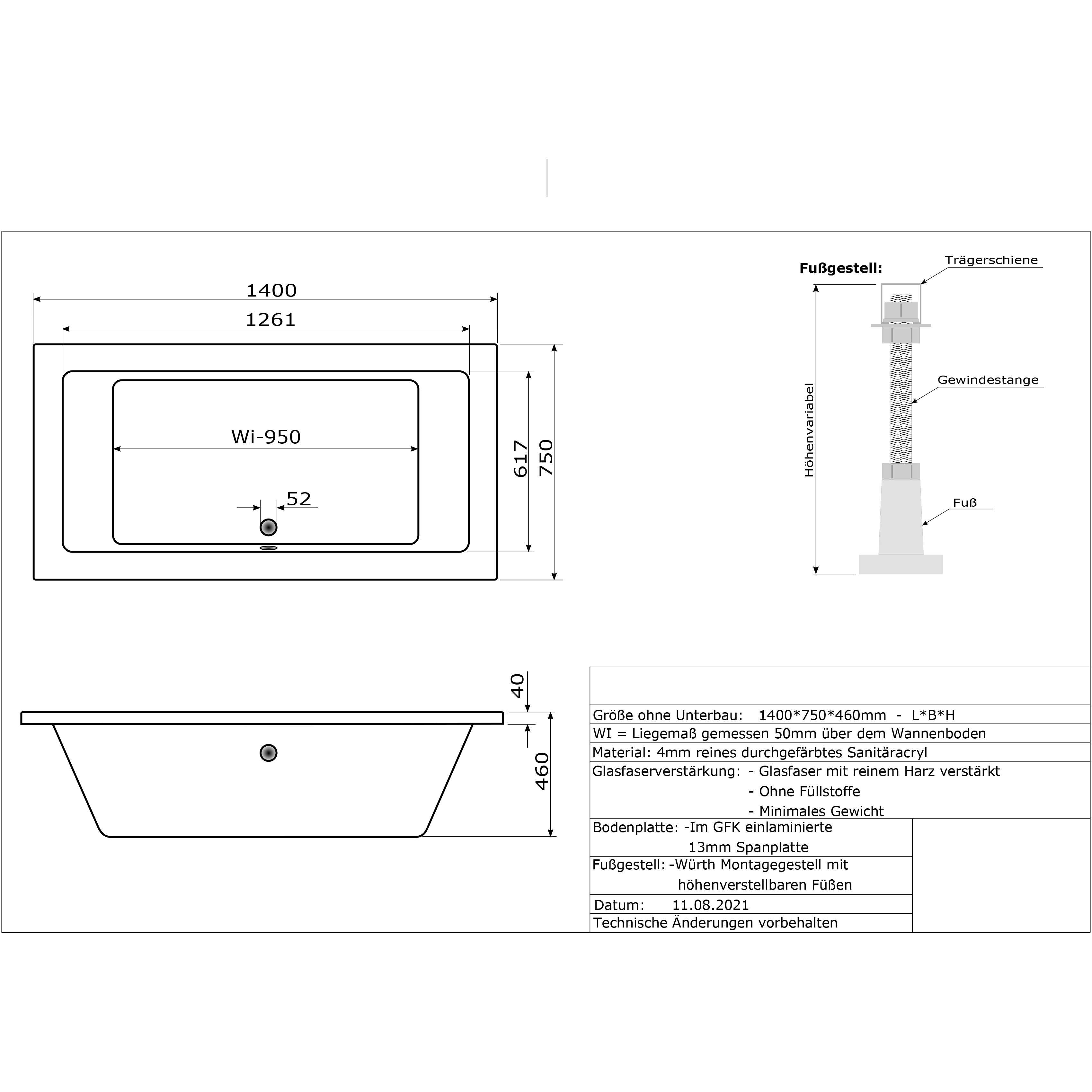 Badewannen Whirlpool mit 24 Massagedüsen Spa Bali Tenganan TWO in weiss MADE IN GERMANY-BEN10152.32