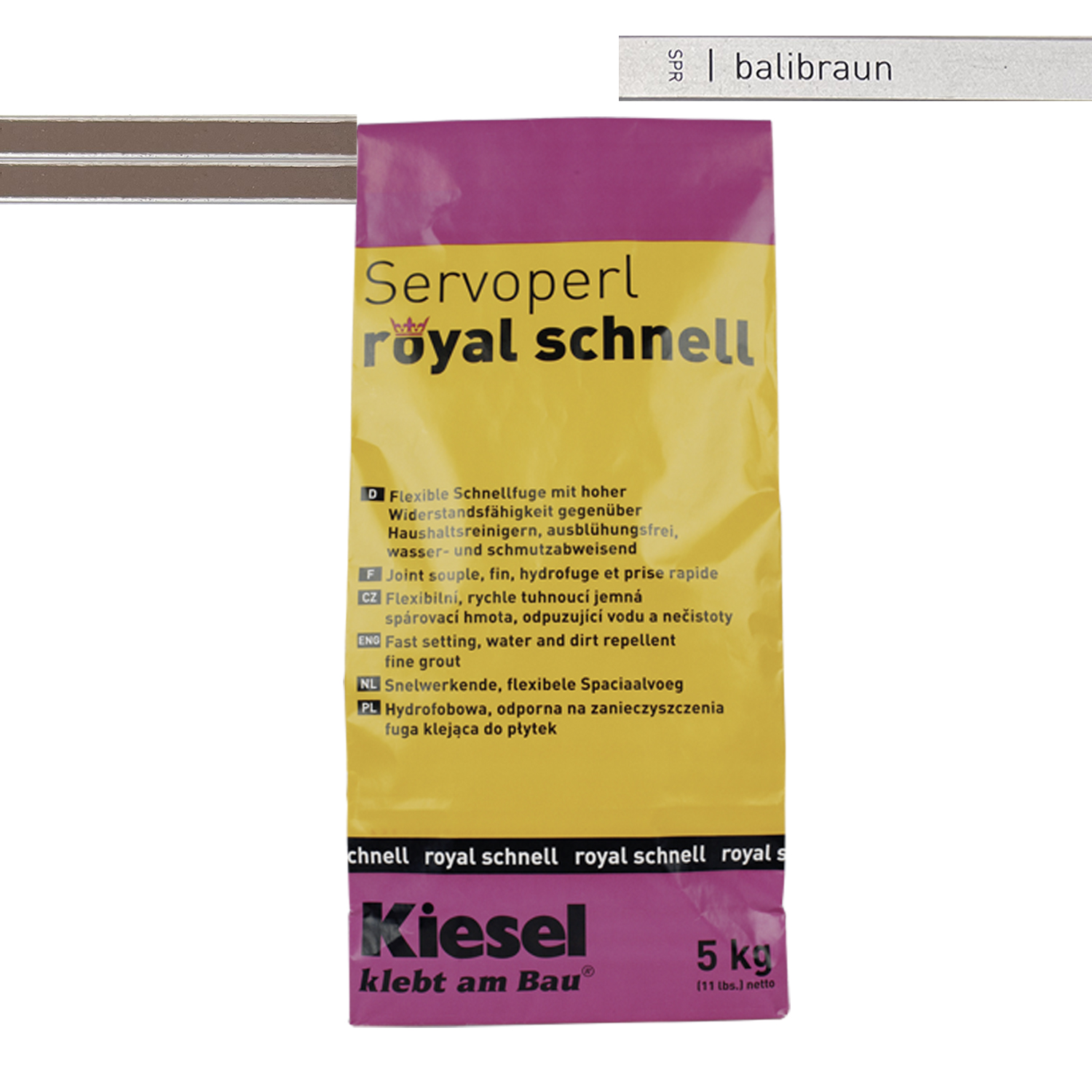 Fliesenfugen für Bodenfliesen Wandfliesen und Mosaikfliesen Servoperl royal schnell 5KG-BEN10013.6