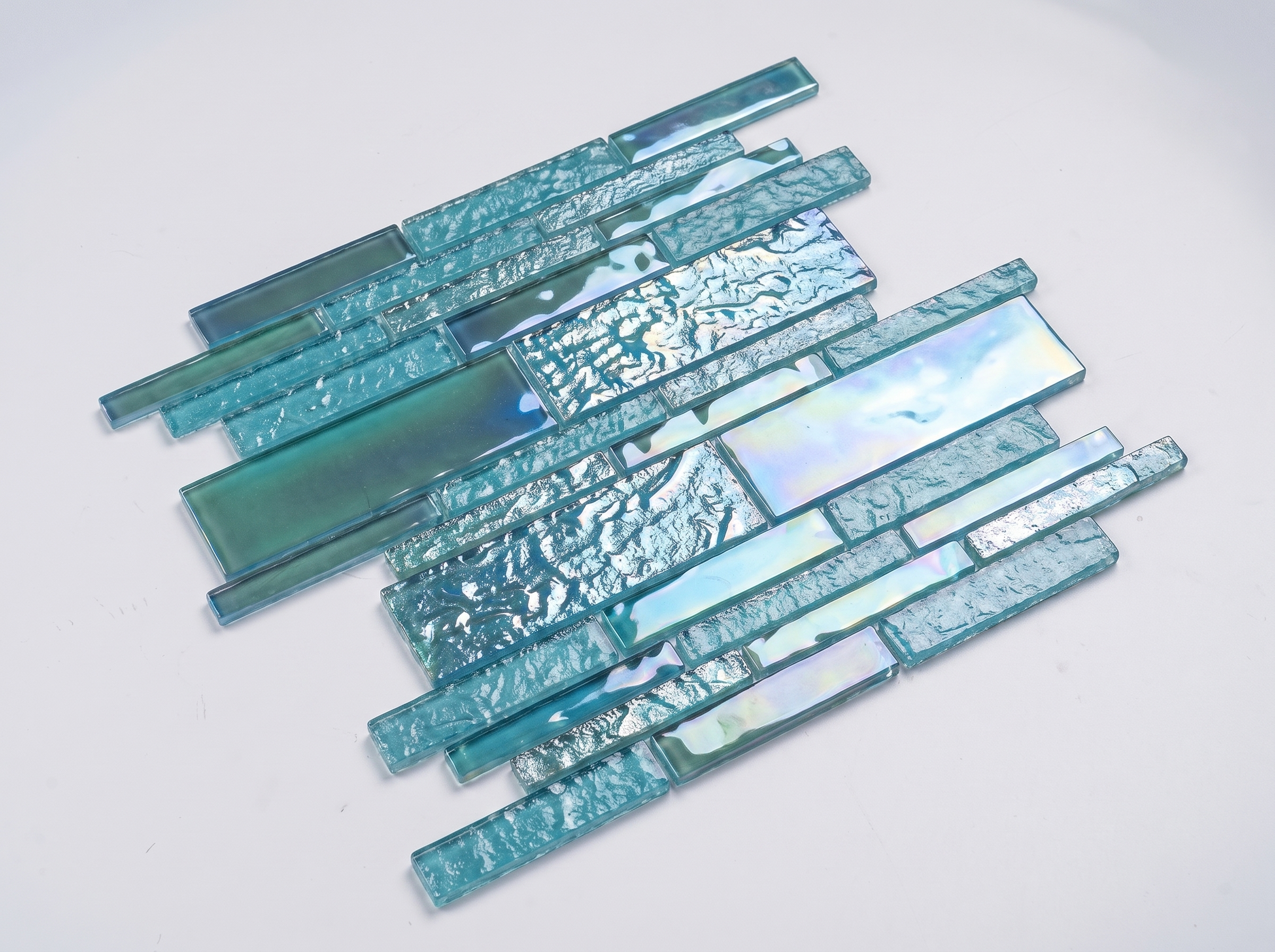 Glasmosaik 23×23 mm Türkis Schimmer