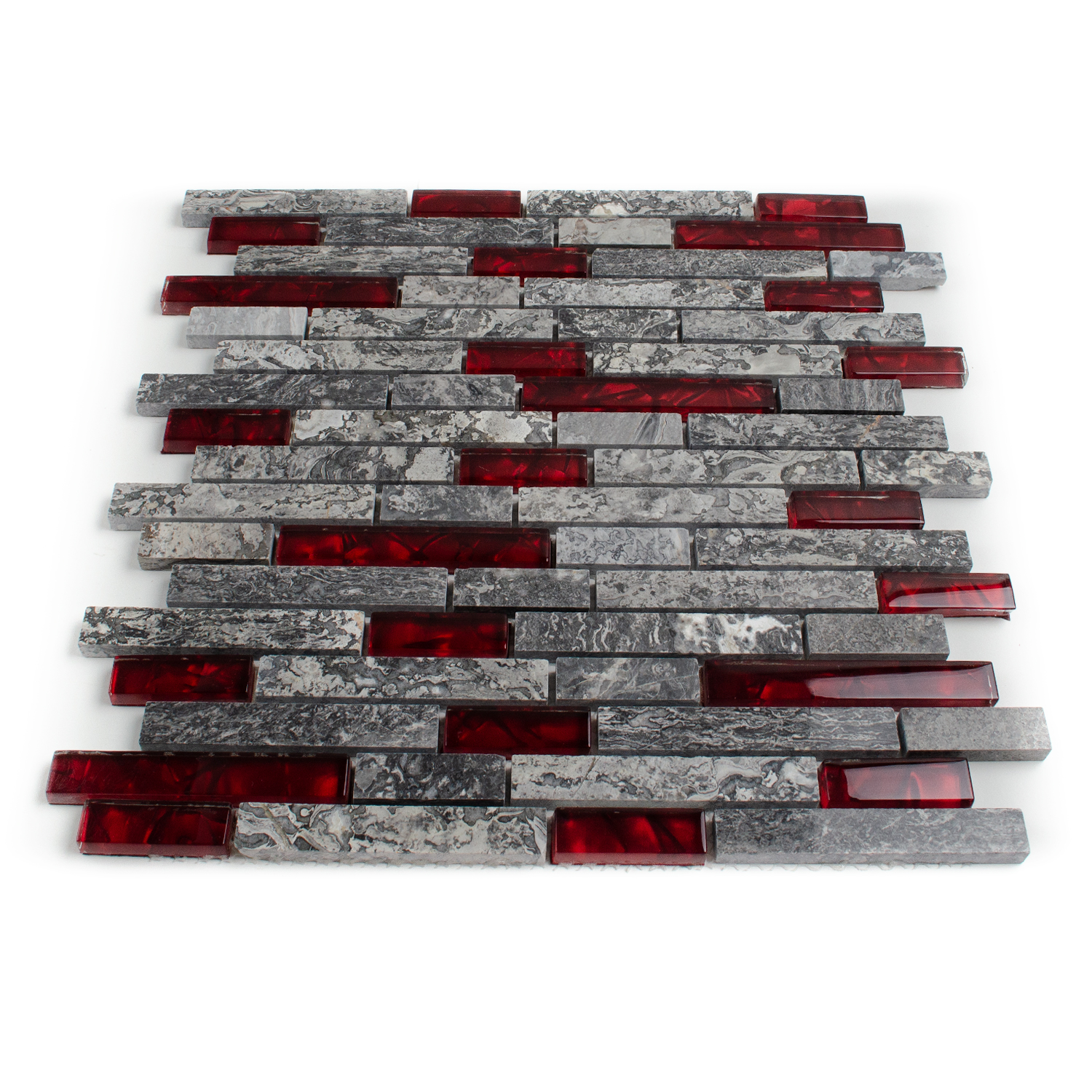 Glasmosaik Rot Natursteinmosaik Abigal Brick-BEN10203.1 Glasmosaik Rot Natursteinmosaik Abigal Brick-BEN10203.1