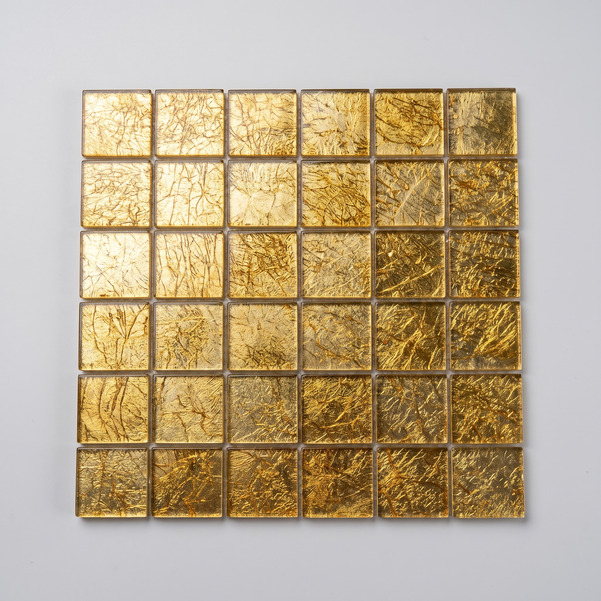 Glasmosaik Lille Gold Metalloptik 48×48x6 mm