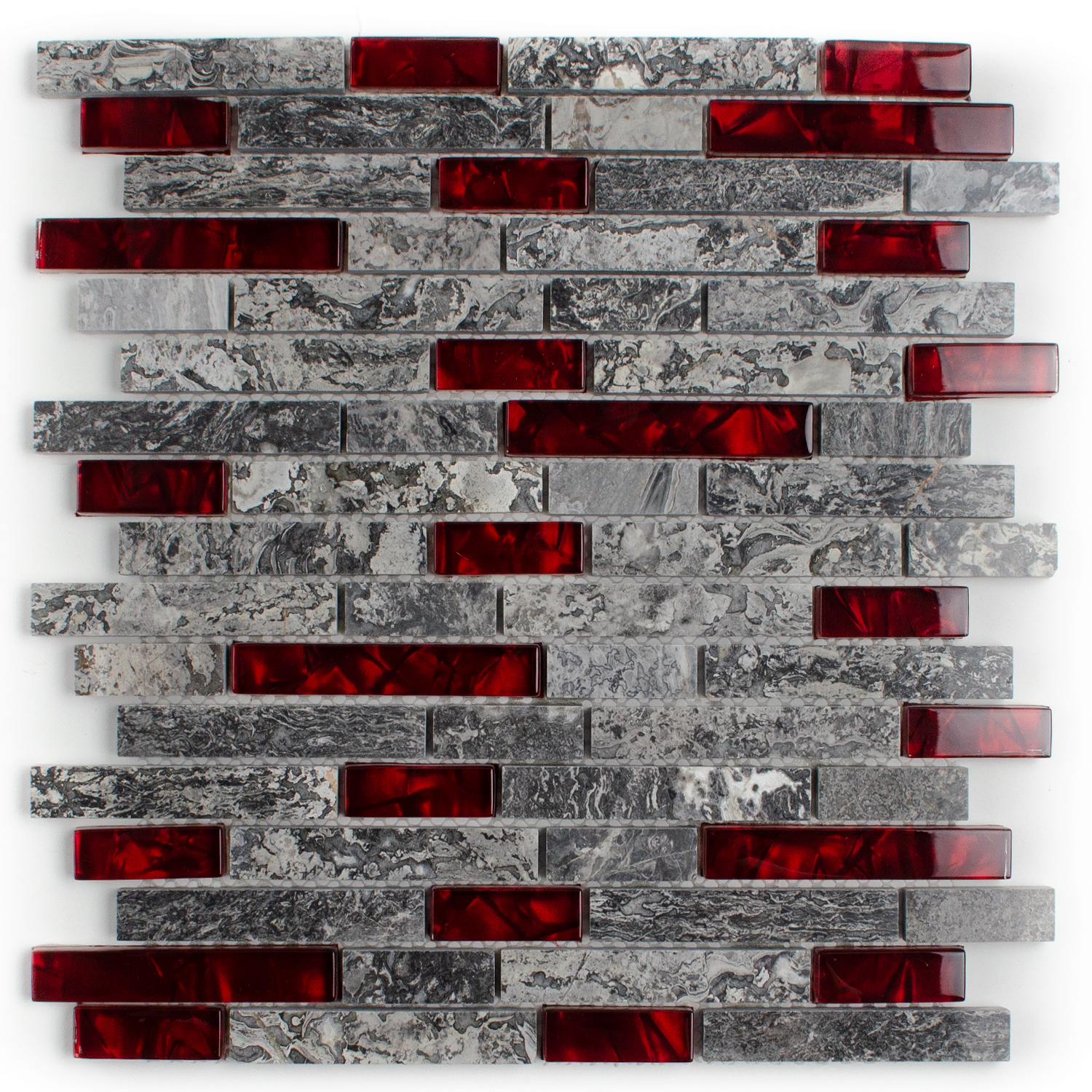 Glasmosaik Rot Natursteinmosaik Abigal Brick-BEN10203.2 Glasmosaik Rot Natursteinmosaik Abigal Brick-BEN10203.2