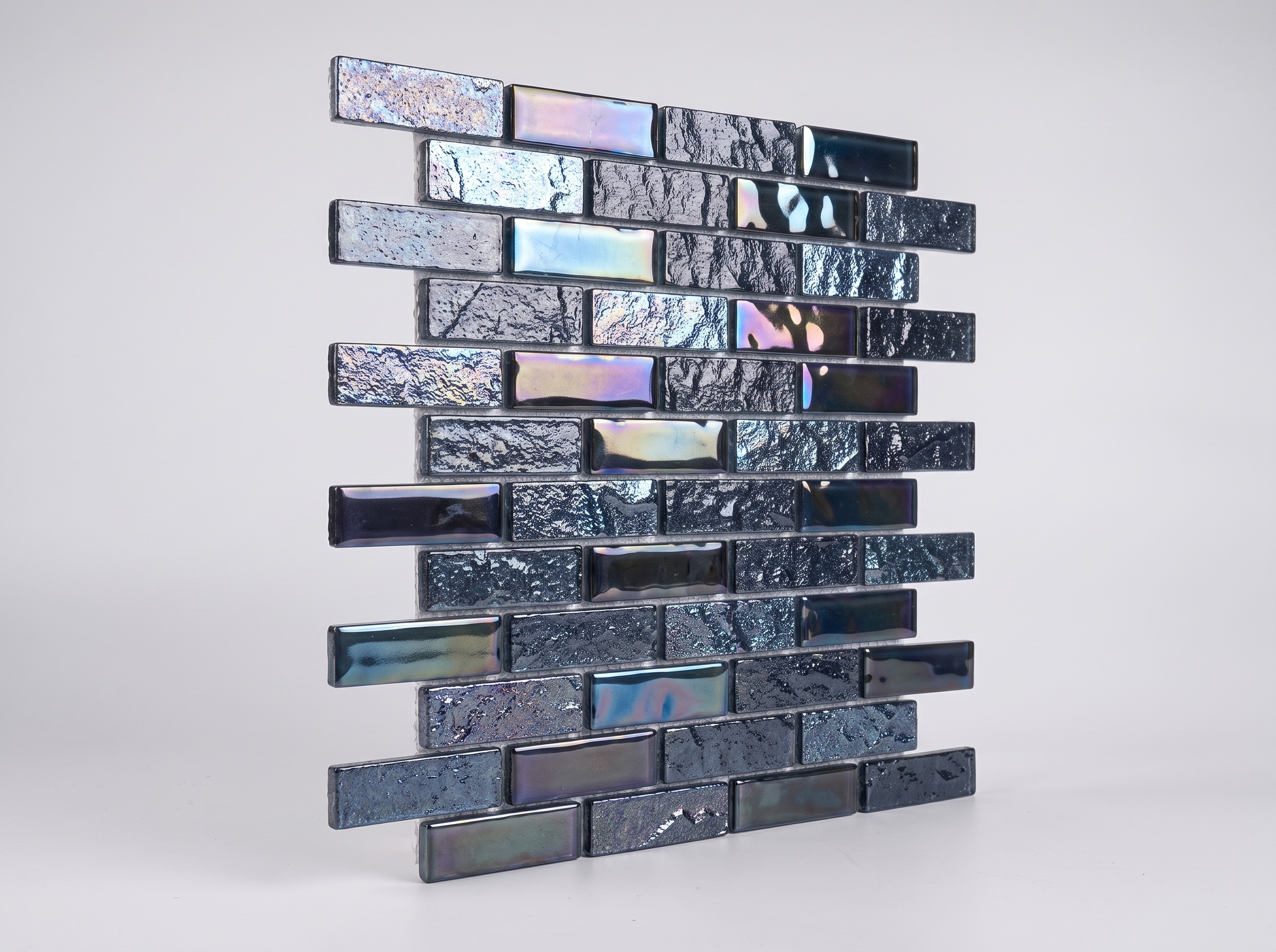 Glasmosaik 48×48 mm Dunkelblau Schimmer