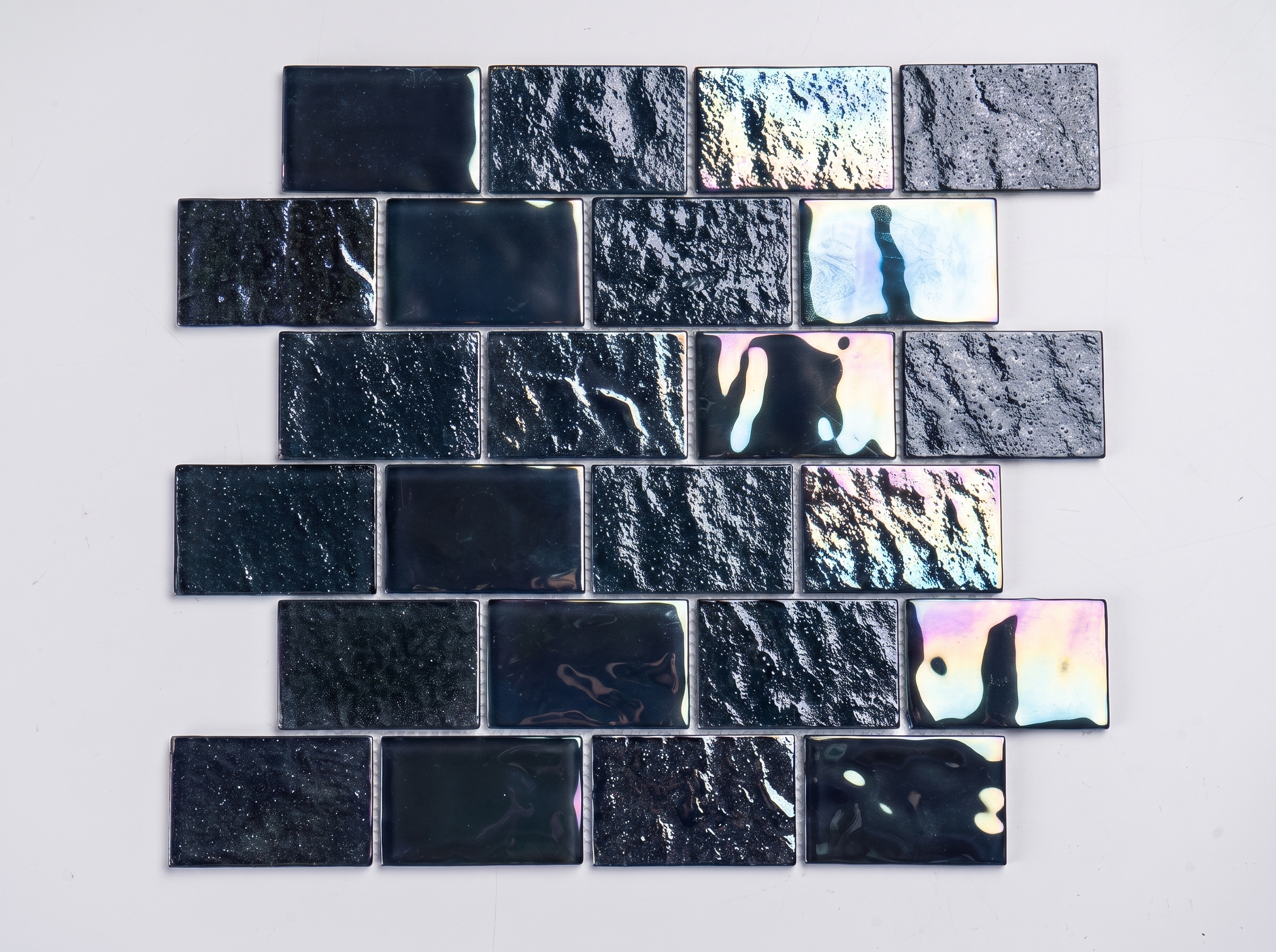 Glasmosaik 48×48 mm Dunkelblau Schimmer