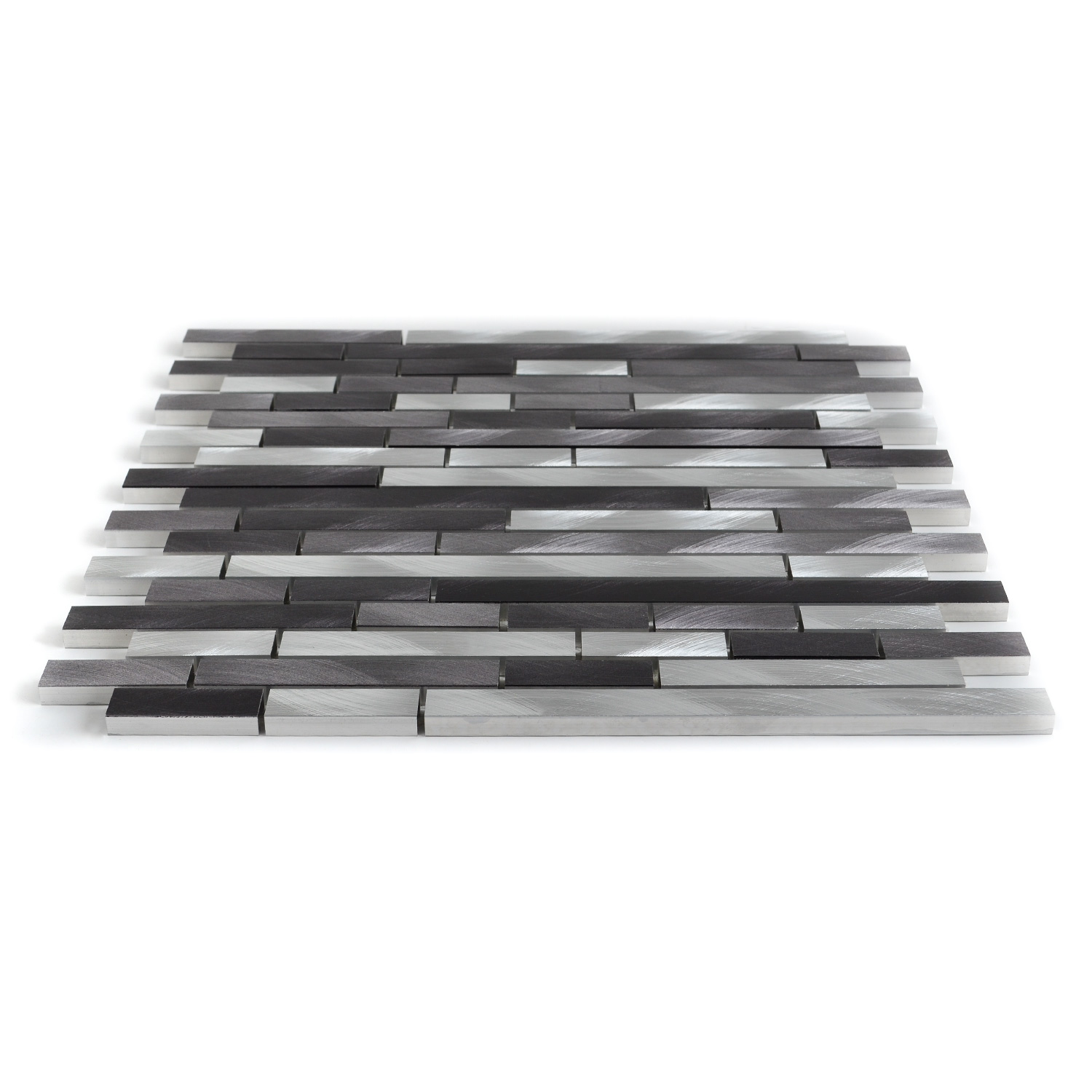 Mosaikfliesen Edelstahl Maggie Schwarz Gebürstet Paket-BEN10212.4 Mosaikfliesen Edelstahl Maggie Schwarz Gebürstet Paket-BEN10212.4