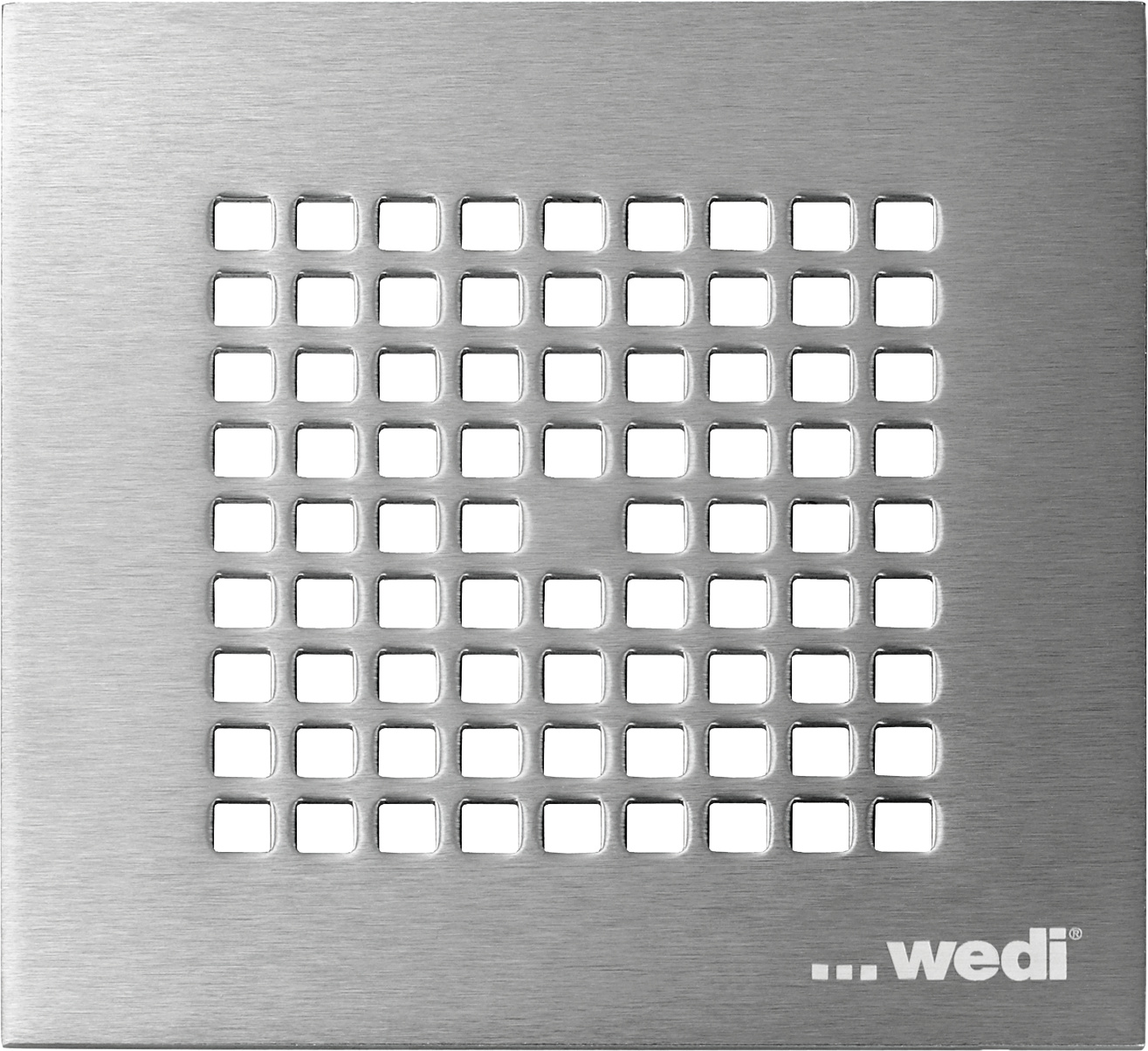 Bodengleiches Duschelement "Fundo Plano" von wedi mit integriertem Ablauf 90x90x6,5cm
