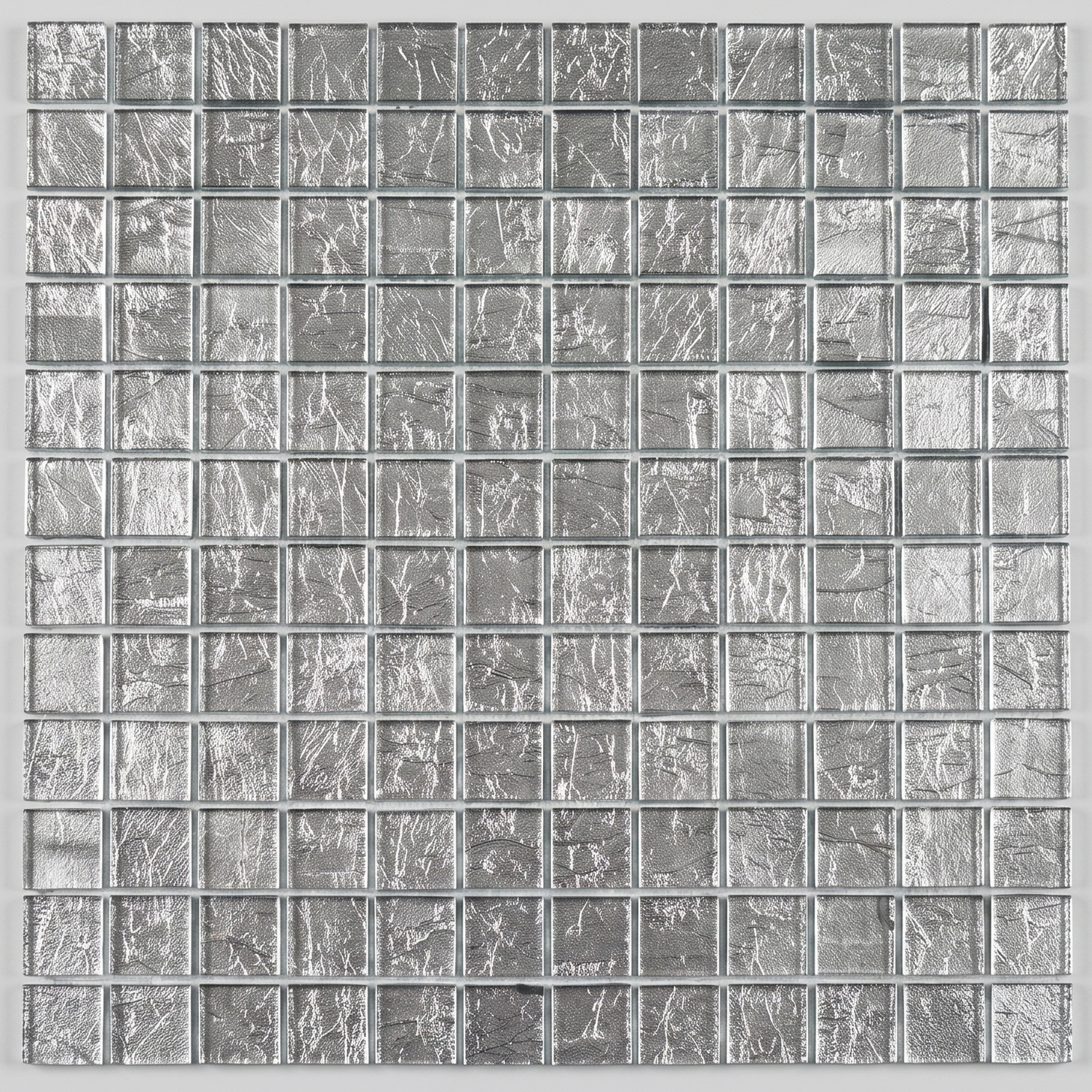 Glasmosaik Galaxina Silber Metalleffeckt 1 Matte