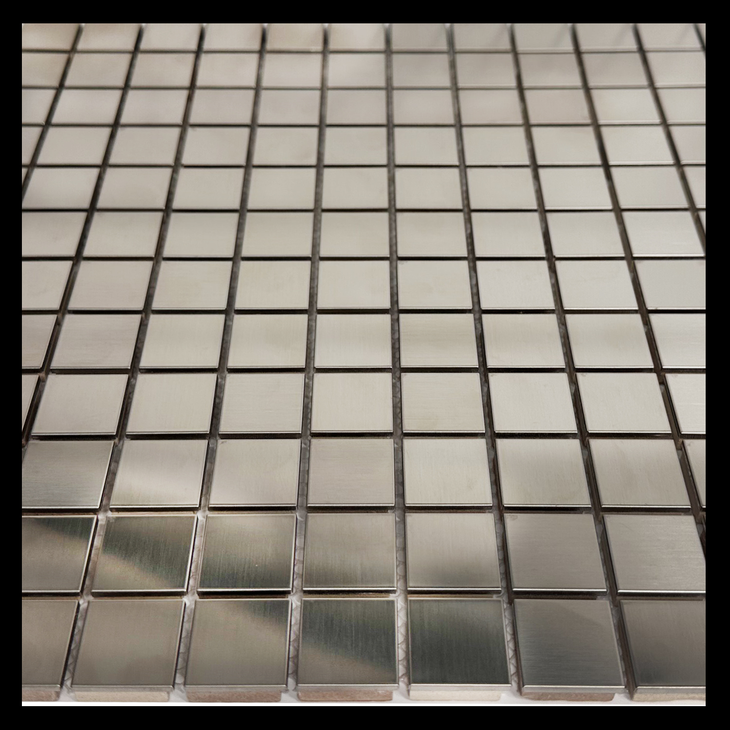 Mosaikfliesen Edelstahl Marica 23x23 Silber Gebürstet 1 Paket-BEN10207.5 Mosaikfliesen Edelstahl Marica 23x23 Silber Gebürstet 1 Paket-BEN10207.5