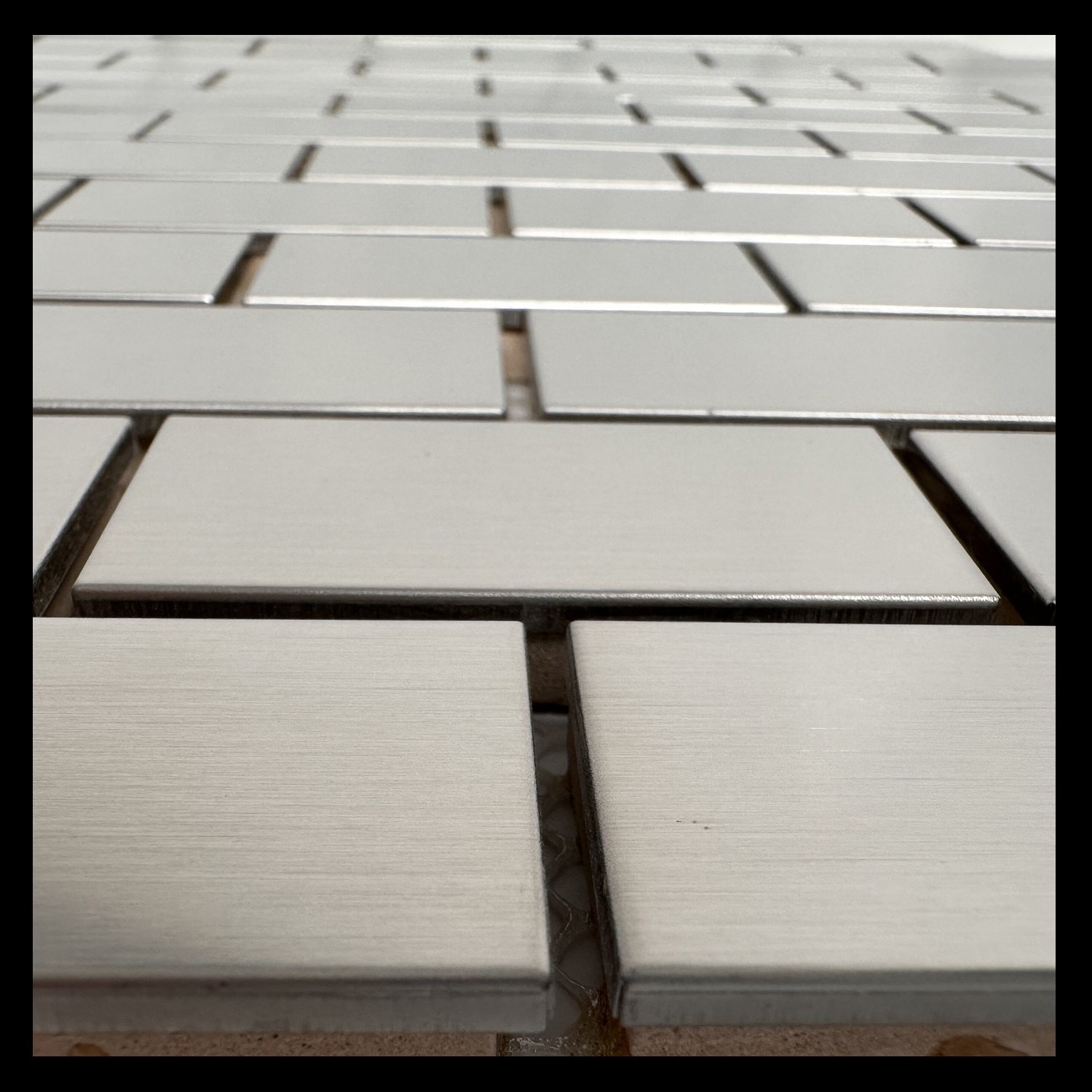 Mosaikfliesen Edelstahl Marica Silber Gebürstet -BEN10207 Mosaikfliesen Edelstahl Marica Silber Gebürstet -BEN10207