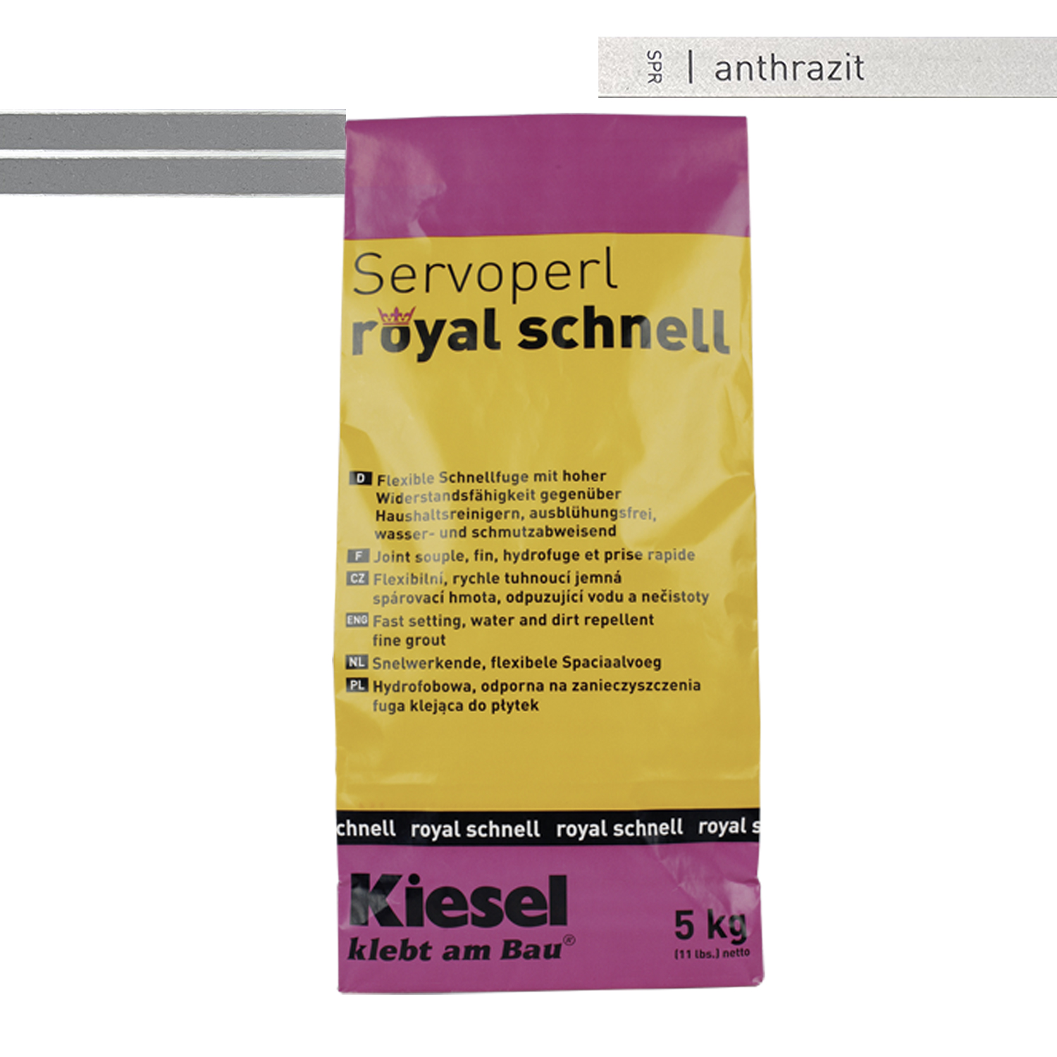 Fliesenfugen für Bodenfliesen Wandfliesen und Mosaikfliesen Servoperl royal schnell 5KG-BEN10013.5