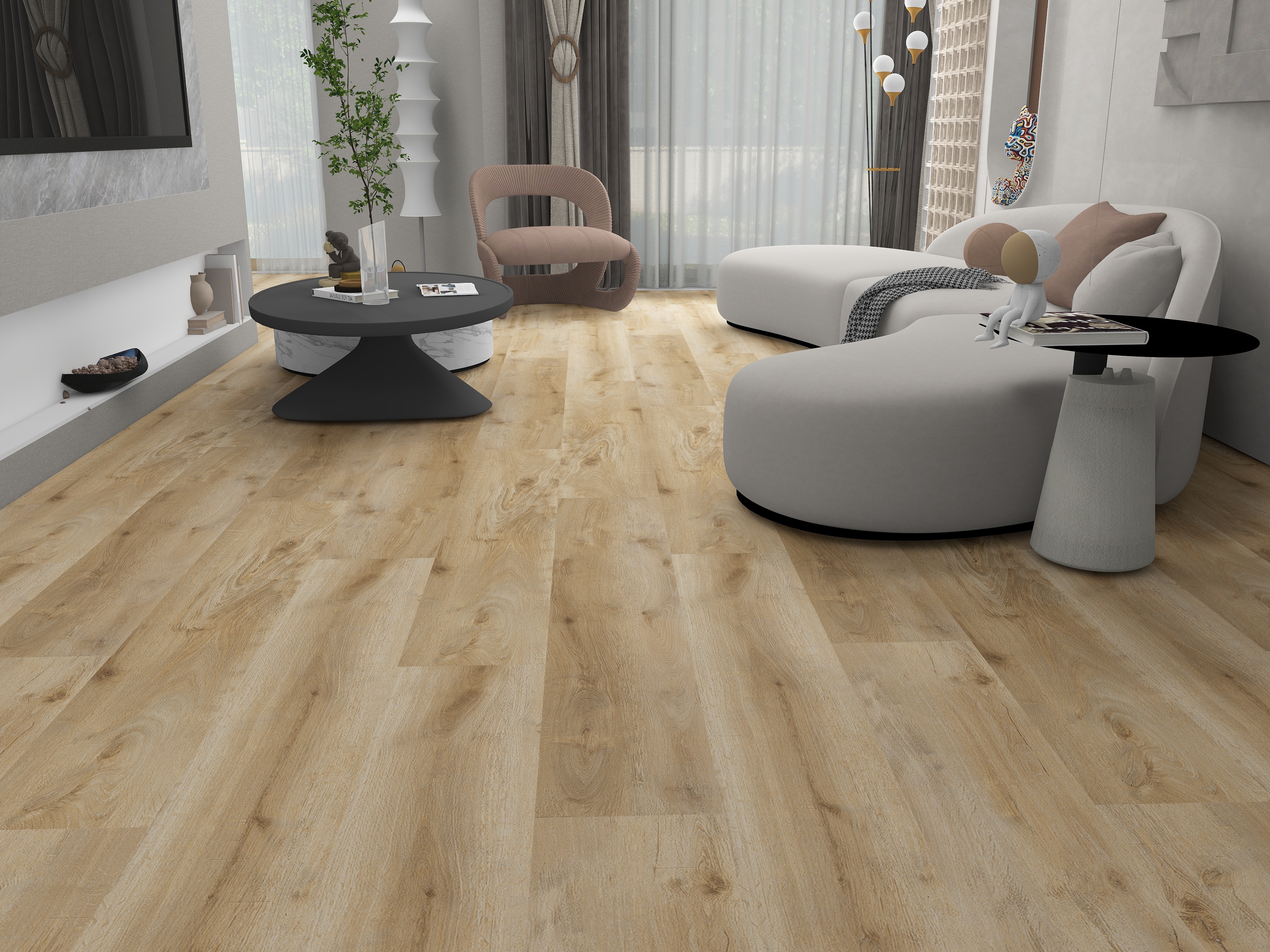 Laminat Holzoptik Laminatböden Melaminharz Click- System Falun Eiche