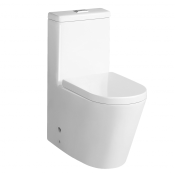 Stand-WC Spülrandlose Tiefspül Kombination Nano beschichtet mit Softclose Sitz