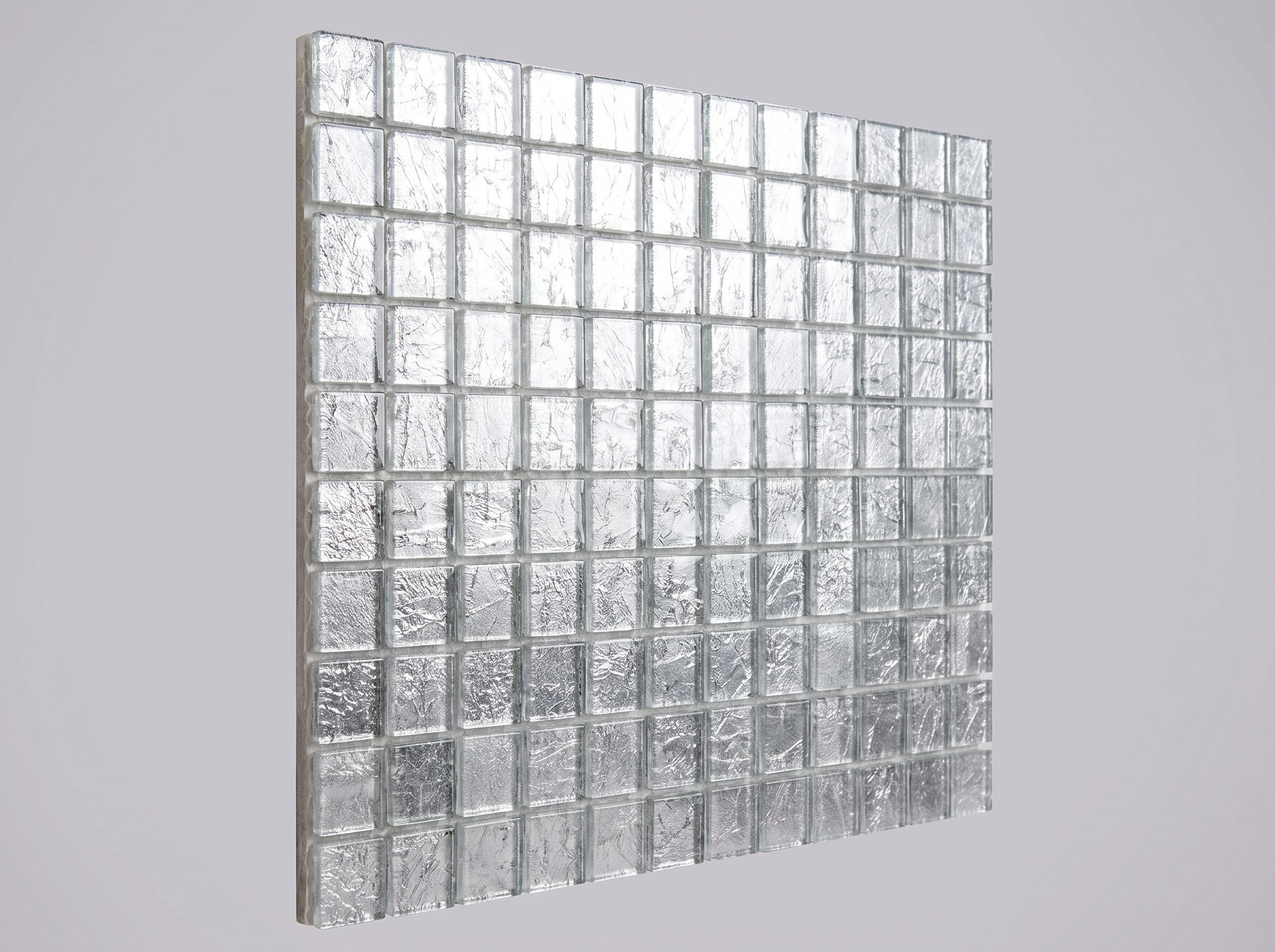 Glasmosaik Galaxina Silber Metalleffeckt 1 Matte